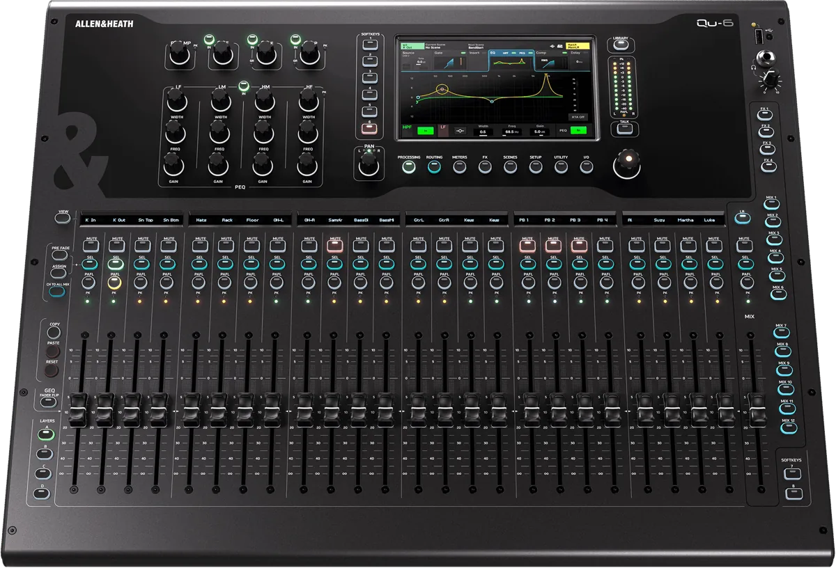 Allen & Heath Qu-24 digital mixing console control surface