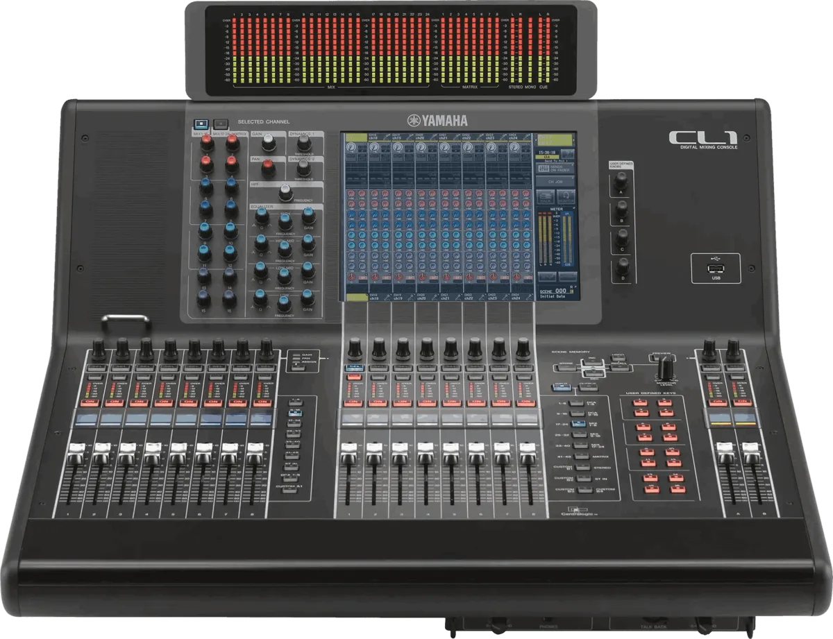 Yamaha CL5 digital mixing console with Centralogic control section